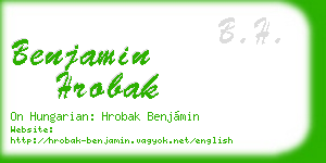 benjamin hrobak business card